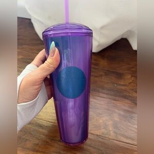 Light purple to blue ish iridescent large Starbucks cup